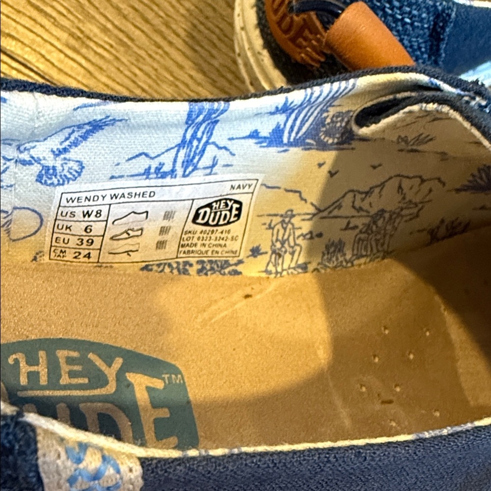 NWT Hey Dude Woman’s Navy Loafers - Picture 3 of 5